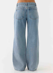 Aesha Low Rise Denim Jeans - Light Denim