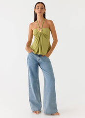 Aesha Low Rise Denim Jeans - Light Denim