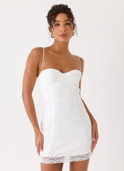 Aloura Lace Mini Dress - White