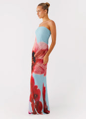 Amelle Maxi Dress - Turquoise Bloom