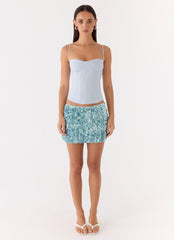 Ania Corset Top - Blue