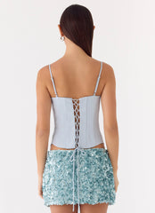 Ania Corset Top - Blue
