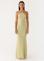 Anouk Halter Maxi Dress - Sage
