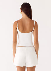 Asher Suiting Shorts - White