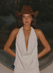 Ashika Studded Top - White