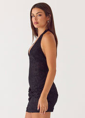 Axton Lace Mini Dress - Black