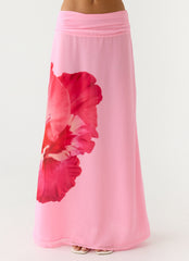 Blushing Bloom Maxi Skirt - Baby Pink