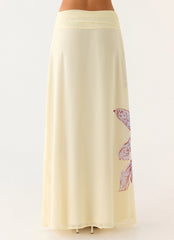 Blushing Bloom Maxi Skirt - Violet Blossom