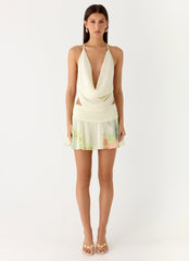 Blushing Bloom Mini Skirt - Spring Meadow