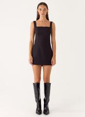 Brief Tension Mini Dress - Black