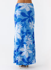 Briene Maxi Skirt - Sea Blue