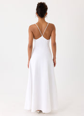 Calianna Linen Maxi Dress - White