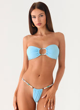 Coastal Breeze Bead Bikini Bottoms - Turquoise