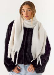 Cocoa Crush Scarf - Cream