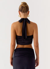 Coletta Wrap Top - Black