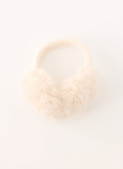 Collina Faux Fur Ear Muffs - Cream