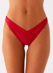 Delta Bikini Bottoms - Deep Red