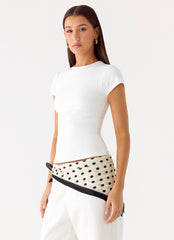 Dotty Dreams Scarf - White Polkadot