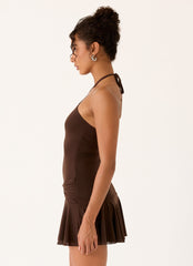 Elektra Mini Dress - Chocolate