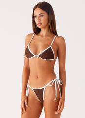 Gina Triangle Bikini Top - Chocolate