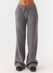 Harrison Low Rise Knit Pants - Marle Grey