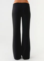Houston Tie Front Pants - Black