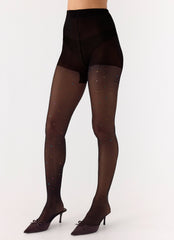 Icyln Diamonte 12 Denier Stockings - Black Multi Sparkle