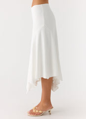 Ignite It Midi Skirt - White