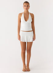 Illuminate Halter Top - White