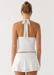 Illuminate Halter Top - White