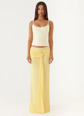 In Destiny Wrap Maxi Skirt - Yellow