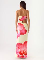 In The Rhythm Maxi Dress - Yellow Floral Spritz