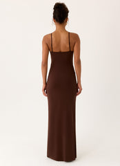 Inez Maxi Dress - Chocolate