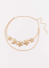 Isola Flower Belt - Gold