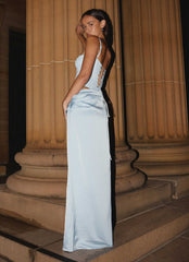 Kalila Corset Maxi Dress - Blue