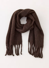 Keep Me Warm Knit Scarf - Chocolate