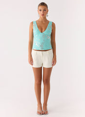 Leone Top - Aqua