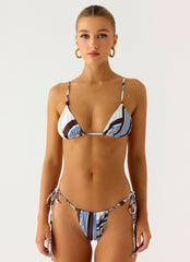 Liona Bead Bikini Bottoms - Purple Stripe