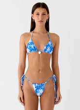 Natti Shell Halter Bikini Top - Indigo Garden