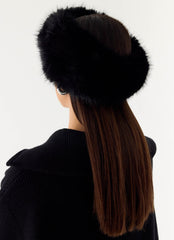 North Pole Faux Fur Headband - Black