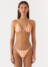 On The Go Bikini Bottoms - Orange Stripe
