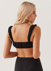 Valencia Villa Bralet Top - Black