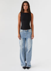 Cherish You Buckle Top - Shadow