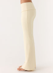 Renae Low Rise Pants - Baby Yellow