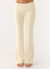Renae Low Rise Pants - Baby Yellow