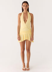 Renata Mini Dress - Lemon