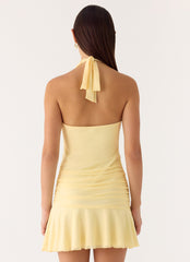 Renata Mini Dress - Lemon
