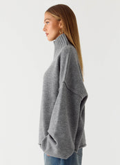 Roux Knit Sweater - Grey