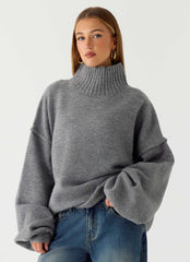 Roux Knit Sweater - Grey