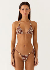 Saga Bead Bikini Top - Espresso Meadow